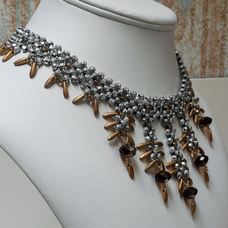 Beading tutorial Barbed Elegance side view