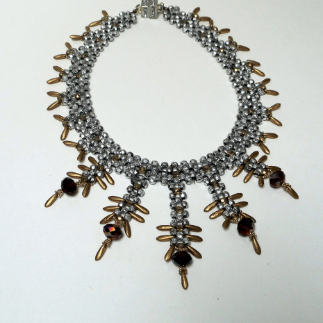 Beading tutorial Barbed Elegance RAW necklace