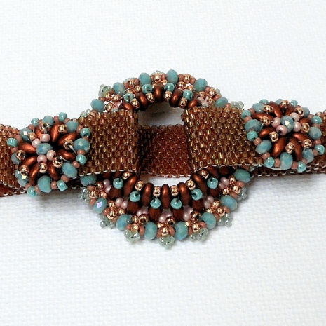 Beading tutorial Cassini's Ring Apricot