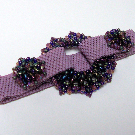 Beading tutorial Cassini's Ring Purple