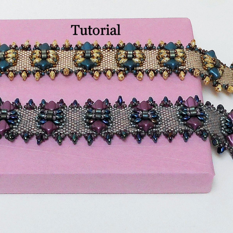Beading tutorial Dessert Butterfly Peyote bracelet