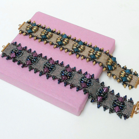 Beading tutorial Dessert Butterfly Peyote side angle
