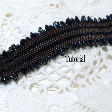 French Ruffle Peyote bracelet tutorial