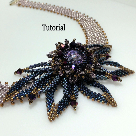Beading Tutorial Peyote Necklace Papillion