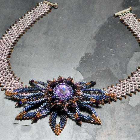 Beading tutorial Peyote choker