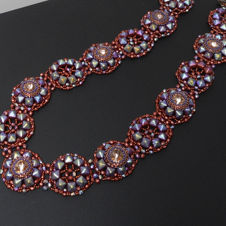 Beading tutorial Ring of Fire Copper