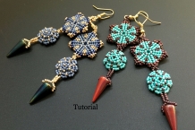 Beading tutorial Sea Star Earrings