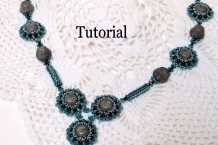 Beading tutorial Step Stones Drum Necklace
